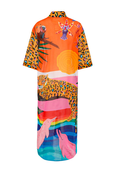 Camisón Unisex / Ilustración Jungla Arcoíris