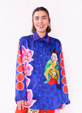 Camisa Manga Larga Unisex / Ilustración Dinastía Tropical Blu