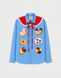 Camisa Manga Larga / Tinto con Galletas
